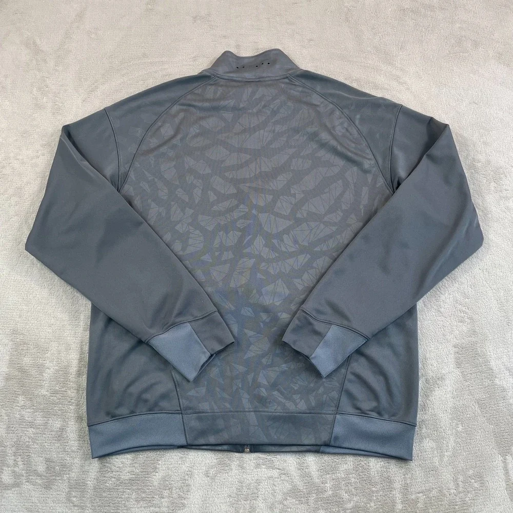 Nike Jordan Flight Jumpman‎ Logo Track Jacket Men XL Grey Geometric Full Zip